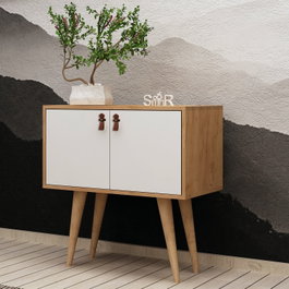 Hanah Home Consola Rebecca Roble y Blanco